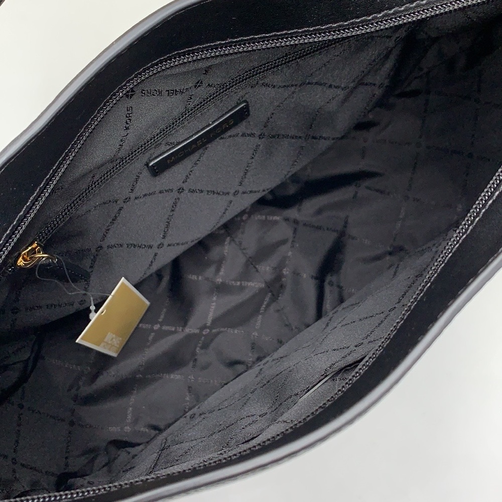MICHAEL KORS BROOKE LARGE HOBO SHLDR LEATHER BLACK COLOR - Picture 12 of 16
